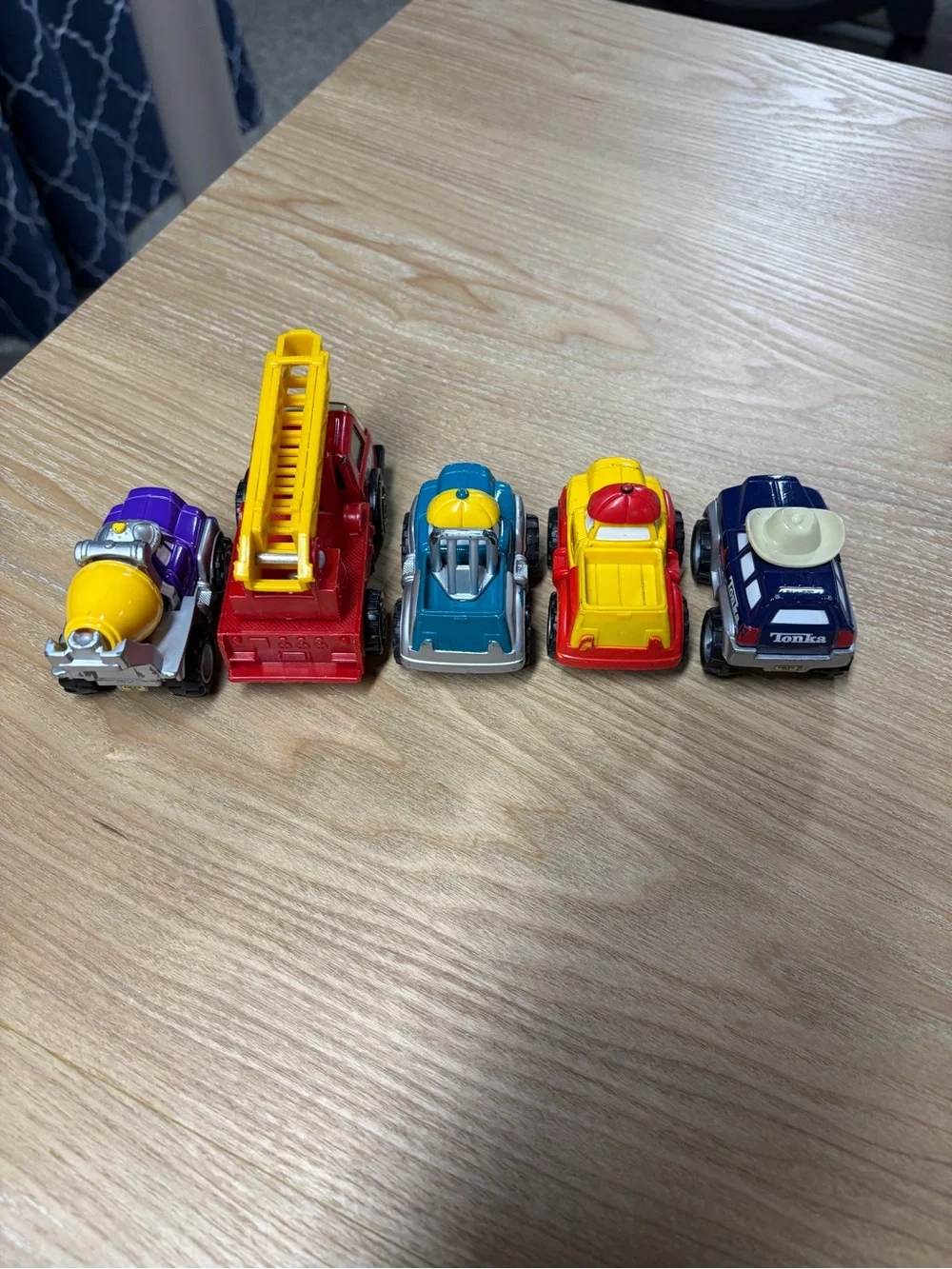 Tonka plastic fire truck and Lil chuck and friends